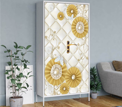 Crative Design 78 inch Armirah sticker wallpaper for almirh waterproof almirah sticekr sirxe 40x78 Self Adhesive Sticker(Pack of 1)