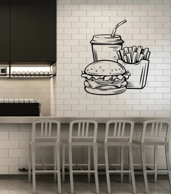 stylishdecor 70 cm s_frenchfrizewithcoffee Self Adhesive Sticker(Pack of 1)