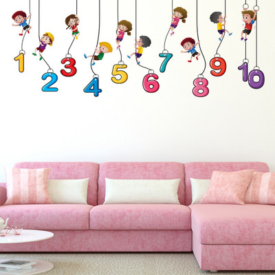 Flipkart SmartBuy 150 cm Colorful Numeric Numbers For Kids|Learning|Education|Schools Self Adhesive Sticker(Pack of 1)