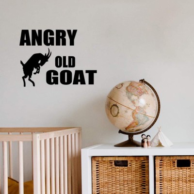 Xskin 29 cm Angry Old Goat Wall Decals, Easy to Apply and Remove, 29cm Self Adhesive Sticker(Pack of 1)