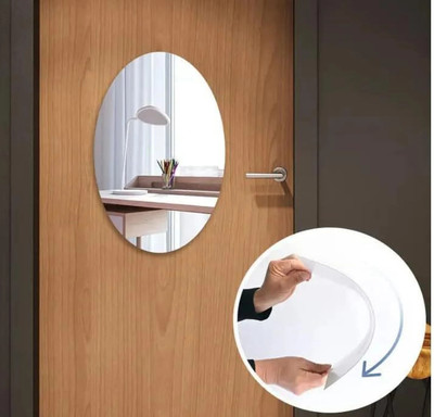 wolkwogg 15 cm Flexible Mirror Sheets Self-Adhesive Plastic Mirror Self Adhesive Sticker new Self Adhesive Sticker(Pack of 1)