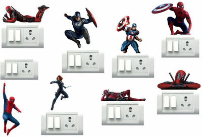 Décor Kraft 27 cm Spiderman Self Adhesive Sticker(Pack of 4)
