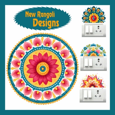 Raimo hub 12 inch Rangoli sticker size 12X12 INCH + Switch Board stickers Combo Self Adhesive Sticker(Pack of 1) Raimo hub 12 inch Rangoli sticker size 12X12 INCH + Switch Board stickers Combo Self Adhesive Sticker(Pack of 1)