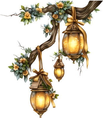 Byte Studio 70 cm Hanging Lamp Wall Sticker Reusable Sticker(Pack of 1)