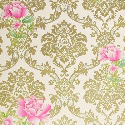 HOMEMATES Vinyl Floral & Botanical Gold Wallpaper(L x W: 1000 cm x 45 cm)