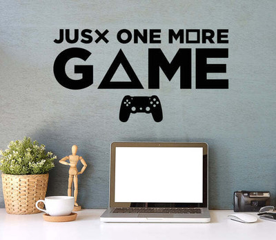 Xskin 60 cm r Phrase JustOne More Game Self Adhesive Sticker(Pack of 1)