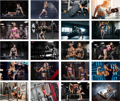 RKDECOR 45.72 cm Bodybuilder Motivational Poster For Gym Room Home Wall Decor (Size 12x18 In)S12 Self Adhesive Sticker(Pack of 20)