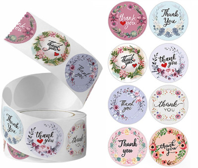 MELUDI 2 inch Thank You Sticker for Box Gift Customized Packing Reusable Sticker(Pack of 1)