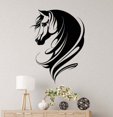 Xskin 27 cm Abstract Horse Head Self Adhesive Sticker(Pack of 1)