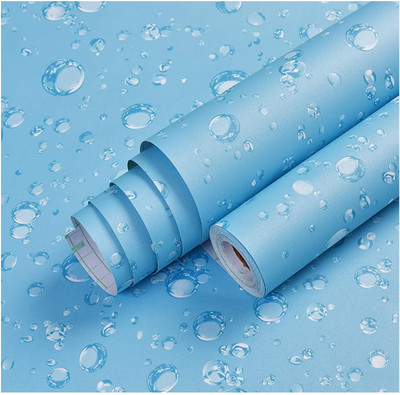 LAAYO Vinyl Abstract Blue Wallpaper(L x W: 500 cm x 45 cm)