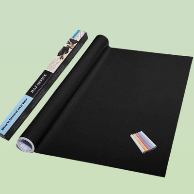 POLYGON 45 cm Blackboard decal sheet 45x200cm for residential office education Removable Sticker(Pack of 1)