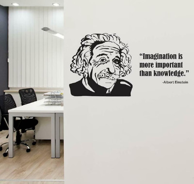 STIKHUB 100 cm imagination is more important than knowledge Albert einstein Self Adhesive Sticker(Pack of 1)