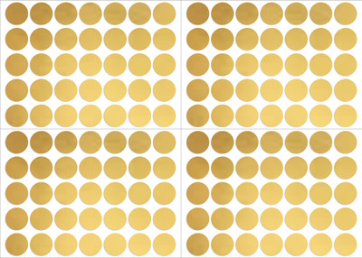 ONPRINT 2.5 cm Set of 140 Round Golden Stickers for Envelopes, Wedding Cards, Packaging Self Adhesive Sticker(Pack of 140)