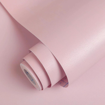 FOKRIM 300 cm Plain Pink 45x300 Self Adhesive Sticker(Pack of 1)