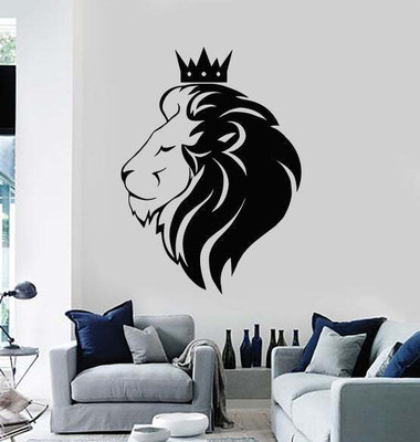 Xskin 27 cm Lion Head Predator King Self Adhesive Sticker(Pack of 1)