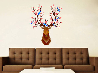 Tuffuk 60 cm Deer Self Adhesive Sticker(Pack of 1)