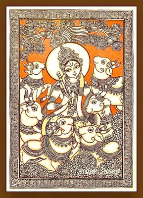 swaroopa 16.5 inch shri krishna sticker Self Adhesive Sticker(Pack of 1)
