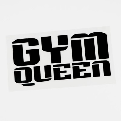 SnappyVinyl 22 cm Lovely Words Gym Queen Vinyl Car Window Self Adhesive Sticker(Pack of 1)