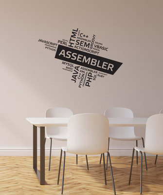 SnappyVinyl 48 cm Languages Programmer Easy to apply Wall Sticker Self Adhesive Sticker(Pack of 1)
