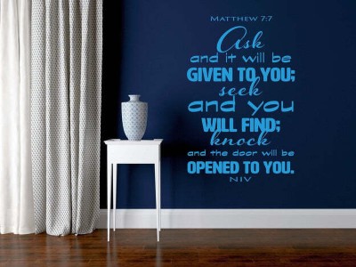 SnappyVinyl 33 cm Quote Bible Verse Matthew Self Adhesive Sticker(Pack of 1)