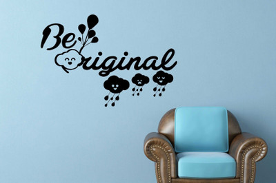 SnappyVinyl 65 cm Be original Quote Self Adhesive Sticker(Pack of 1)