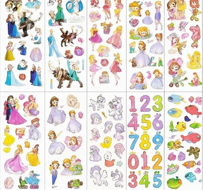 Super Easy 1 cm Scrapbooks Puffy Sticker Combo Assorted Cartoon for Kids Creative Craft Making Self Adhesive Sticker(Pack of 10)