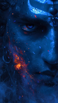 swaroopa 16.5 inch Shiv Shankar sticker Self Adhesive Sticker(Pack of 1)