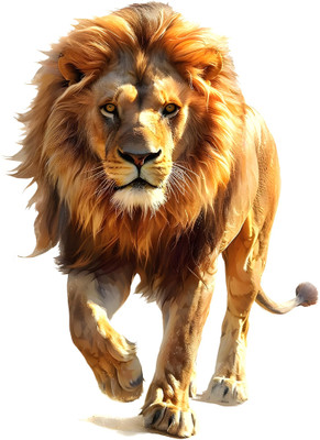 stylishdecor 44 cm lion Self Adhesive Sticker(Pack of 1)