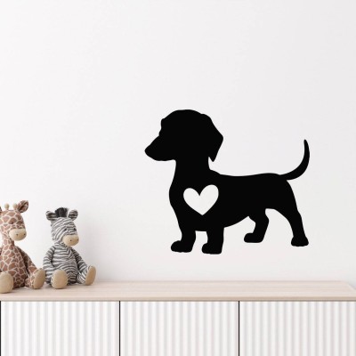 SnappyVinyl 27 cm Dog Wall Sticker PVC Vinyl Self Adhesive Sticker(Pack of 1)