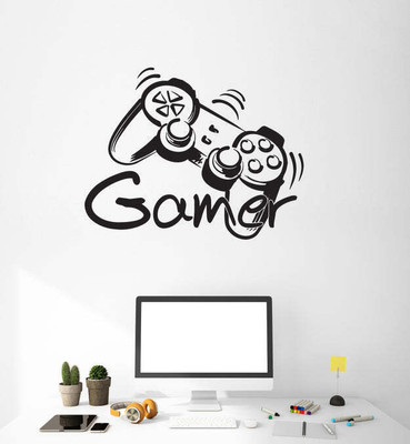 Xskin 42 cm Joystick Decor for Game Room Self Adhesive Sticker(Pack of 1)