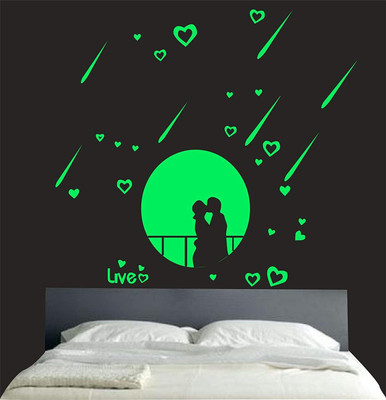 Flipkart SmartBuy 25 cm Abstract Loving Night Glow Wall Sticker Self Adhesive Sticker(Pack of 1)