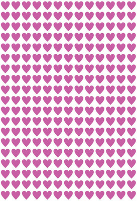 MEDIQO 0.5 inch Hearts Pattern 240 Sticker Self Adhesive Sticker(Pack of 1)