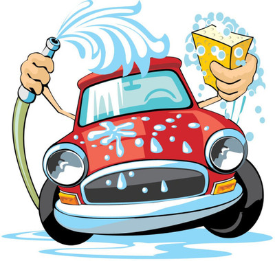 Vijaya enterprises 21 cm Car With Bathing Wash Magnetic Sticker (Pack of 1) Self Adhesive Sticker(Pack of 1)