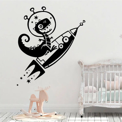 SnappyVinyl 57 cm Dinosaur Self Adhesive Sticker(Pack of 1)
