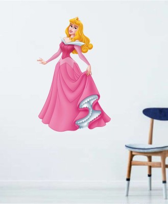 Jump up 40 cm The Princess Decorative Wall Sticker Size 27cmX40cm Self Adhesive Sticker(Pack of 1)