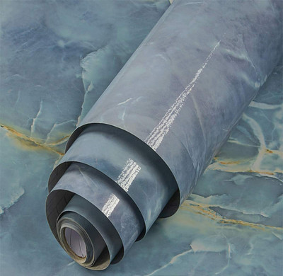 JINELZA Foils Nature Blue Wallpaper(L x W: 200 cm x 60 cm)