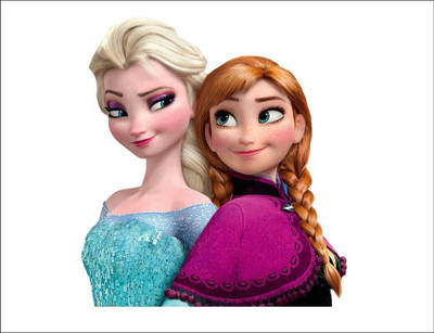 Vijaya enterprises 76 cm Beautiful Anna Elsa wall stickers size [50x58cm] Self Adhesive Sticker(Pack of 1)