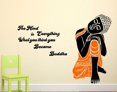 LANSTICK 139.7 cm EVERYTHING IS MIND QUOTE BY BUDDHA STICKER Self Adhesive Sticker(Pack of 1)