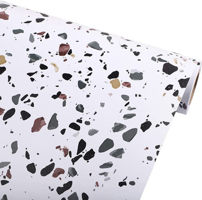 SOJITRA EXPORT Vinyl Abstract White Wallpaper(L x W: 200 cm x 60 cm)