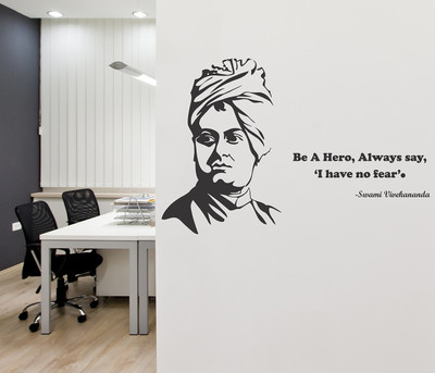 WALLSTICK 110 cm Swami vivekananda Removable Sticker(Pack of 1)