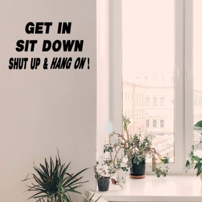 Xskin 29 cm Shut Up Hang On Wall Decals, Easy to Apply and Remove, 29cm Self Adhesive Sticker(Pack of 1)