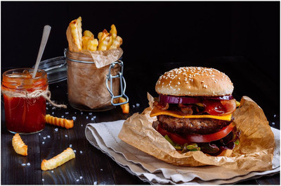 Epithet Studio 76 cm Burger Waterproof Self Adhesive Sticker(Pack of 1)