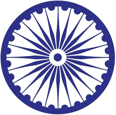 ASW 3.8 inch Ashoka Chakra Vinyl Sticker– Self-Adhesive Waterproof Self Adhesive Sticker(Pack of 1)