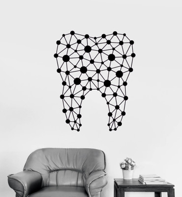 SnappyVinyl 30 cm dental clinic wall Self Adhesive Sticker(Pack of 1)
