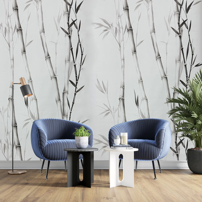 ELUXIA Vinyl Decorative White Wallpaper(L x W: 300 cm x 45 cm)