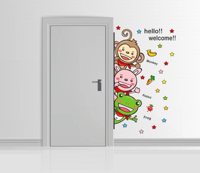 Keliko 70 cm Welcome | Wall Stickers | PVC Vinyl | Non-Reusable Sticker | Non-Reusable Sticker(Pack of 1)