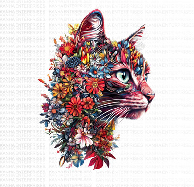 LAKSHIT ENTERPRISES 60 cm colorful cute cat wall sticker Self Adhesive Sticker(Pack of 1)