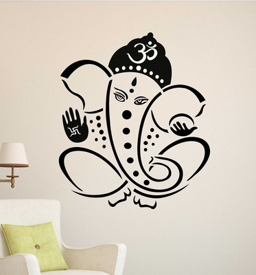 DECORSCART 55 cm Ganesha | Non-Reusable Sticker Self Adhesive Sticker(Pack of 1)