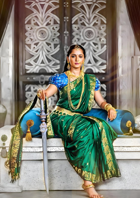 Dumdic 30 cm Nice Pose Anushka Shetty A4 Strong Self Adhesive Sticker(Pack of 1)