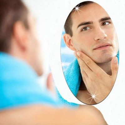 Zoomstore 30.48 cm OVAL SHAPE STICKER MAGIC MIRROR Self Adhesive Sticker(Pack of 1)